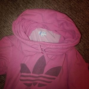 UNIQUE  rare Pink adidas slouch hoodie
